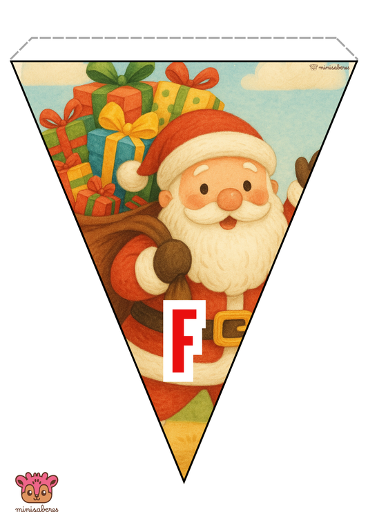 Banderín Feliz Navidad 2 – Decoración de aula | Minisaberes