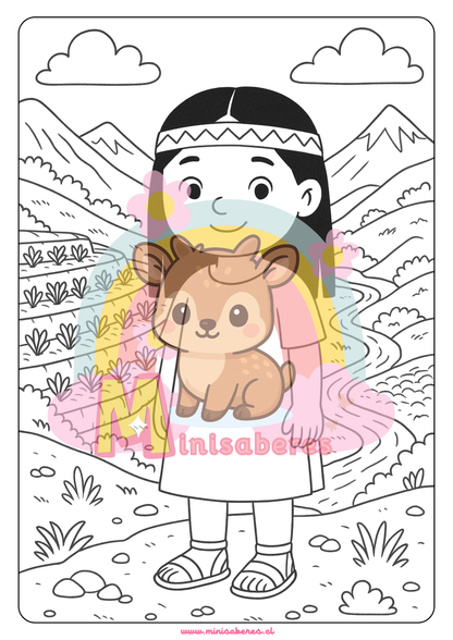 Libro para colorear - Pueblo Diaguita