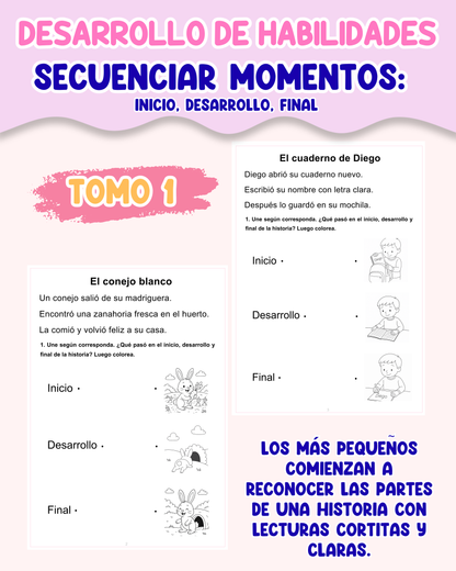 PACK Desarrollo de habilidades – Secuenciar momentos de un texto