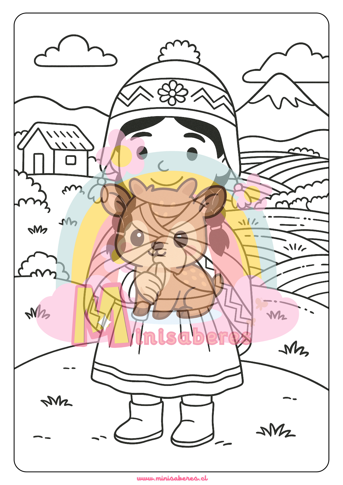 Libro para colorear - Pueblo Aymara