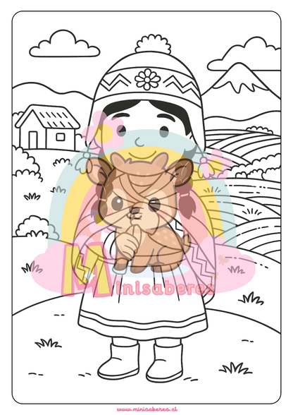 Libro para colorear - Pueblo Aymara