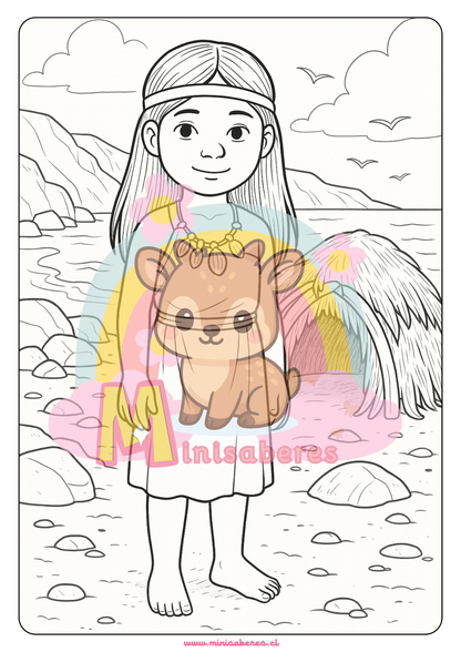 Libro para colorear - Pueblo Chango