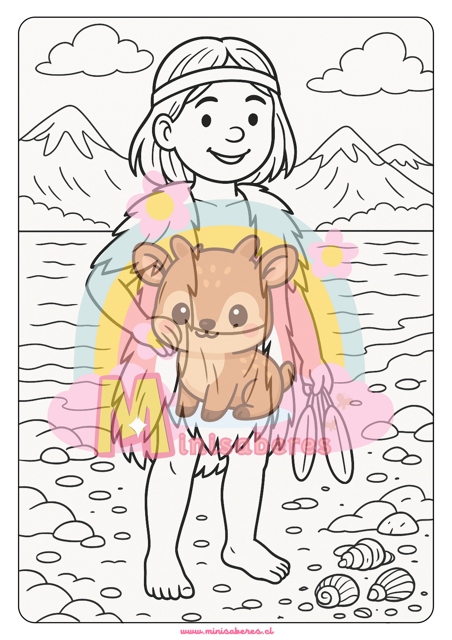 Libro para colorear - Pueblo Yagán