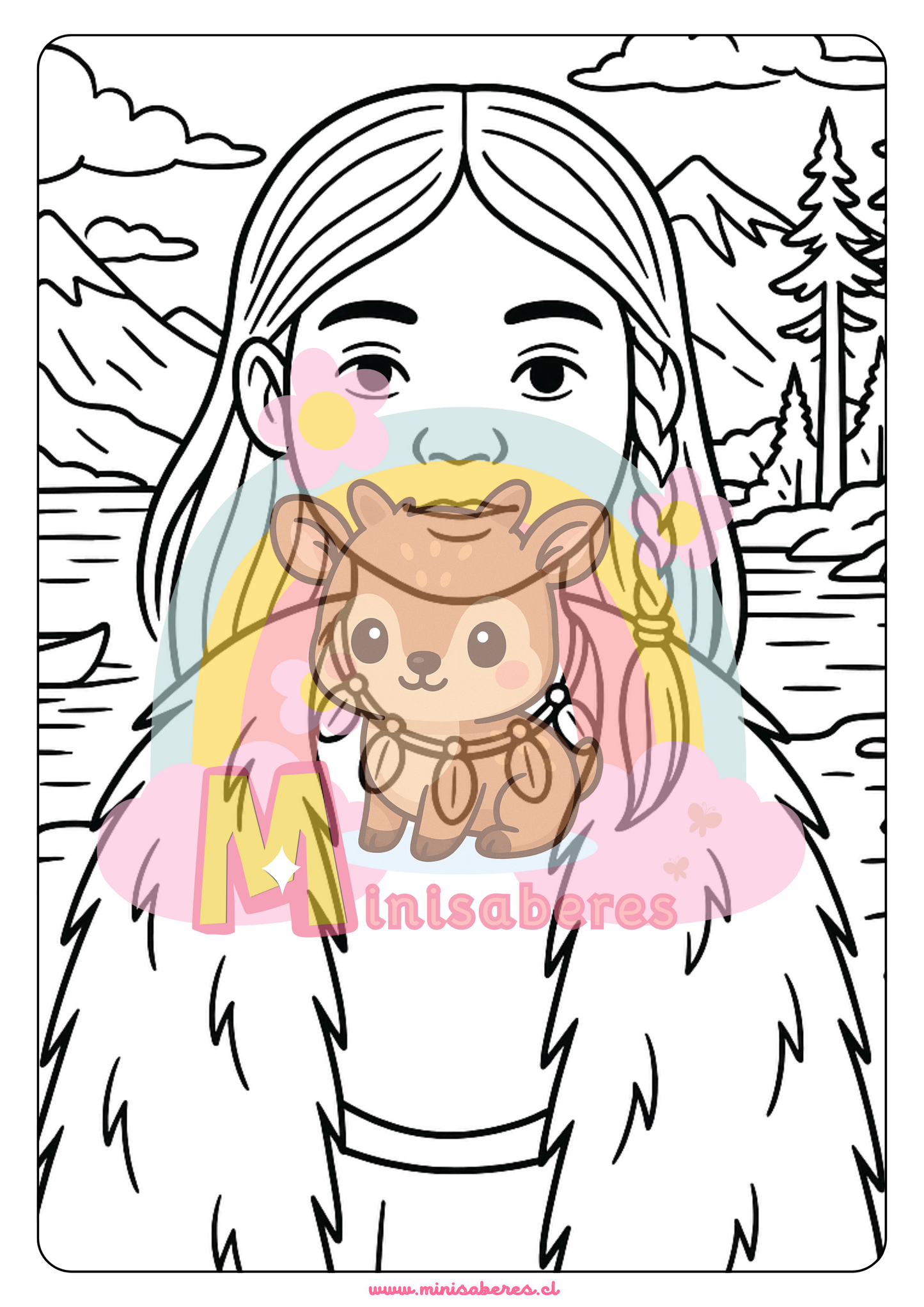 Libro para colorear - Pueblo Kawésqar