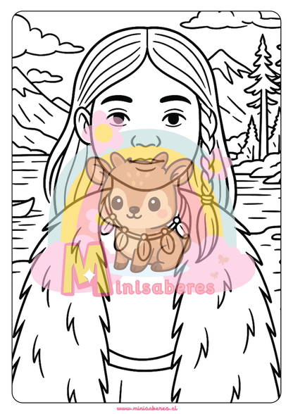 Libro para colorear - Pueblo Kawésqar