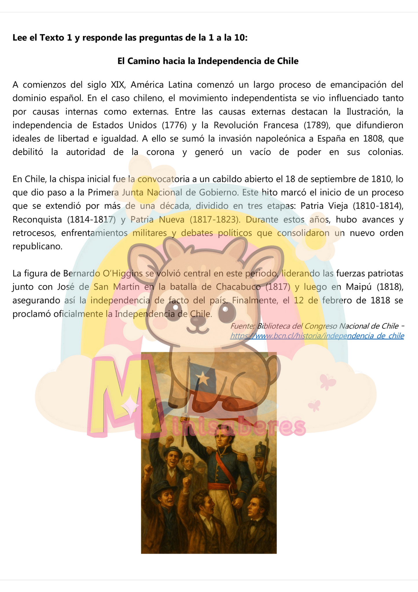 Ensayo SIMCE Historia 8° Básico – N°1