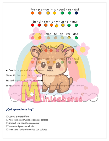 Guía "Pintando la música en colores" – Música 1° básico