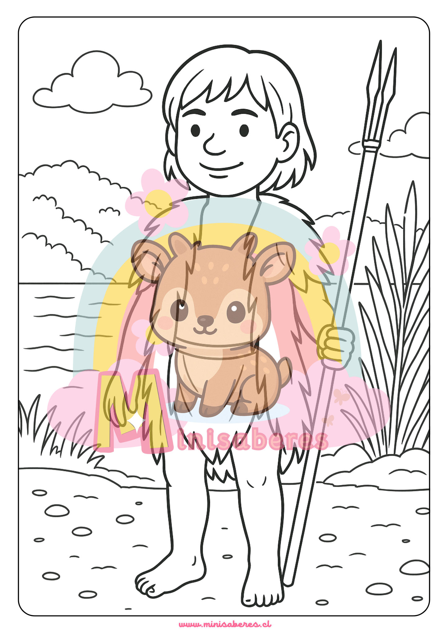 Libro para colorear - Pueblo Yagán
