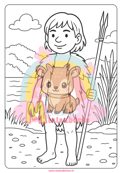 Libro para colorear - Pueblo Yagán