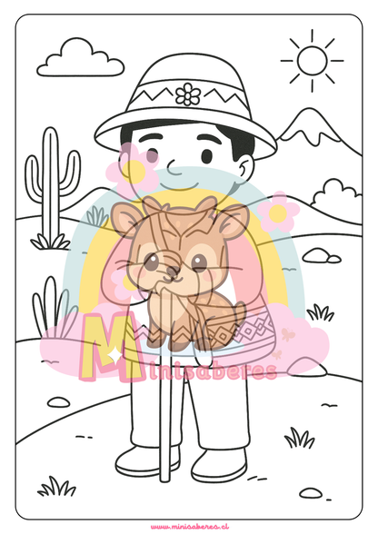 Libro para colorear - Pueblo Aymara