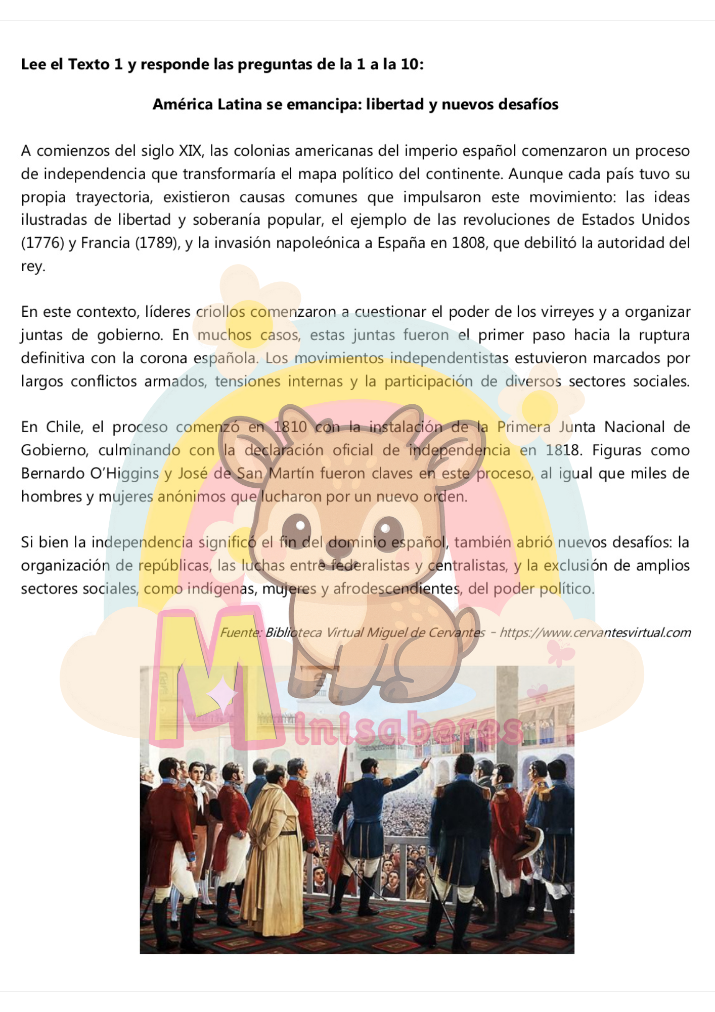 Ensayo SIMCE Historia 8° Básico – N°7