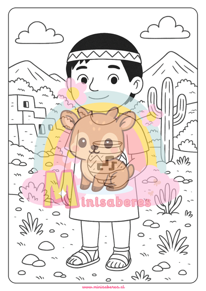 Libro para colorear - Pueblo Diaguita