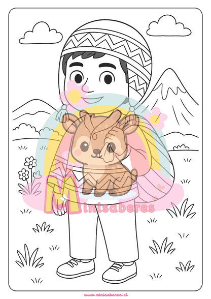 Libro para colorear - Pueblo Quechua