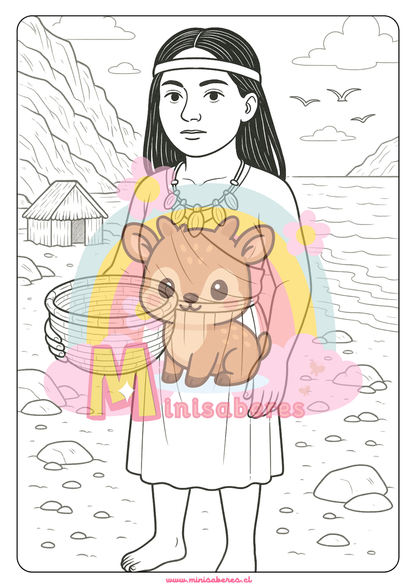 Libro para colorear - Pueblo Chango