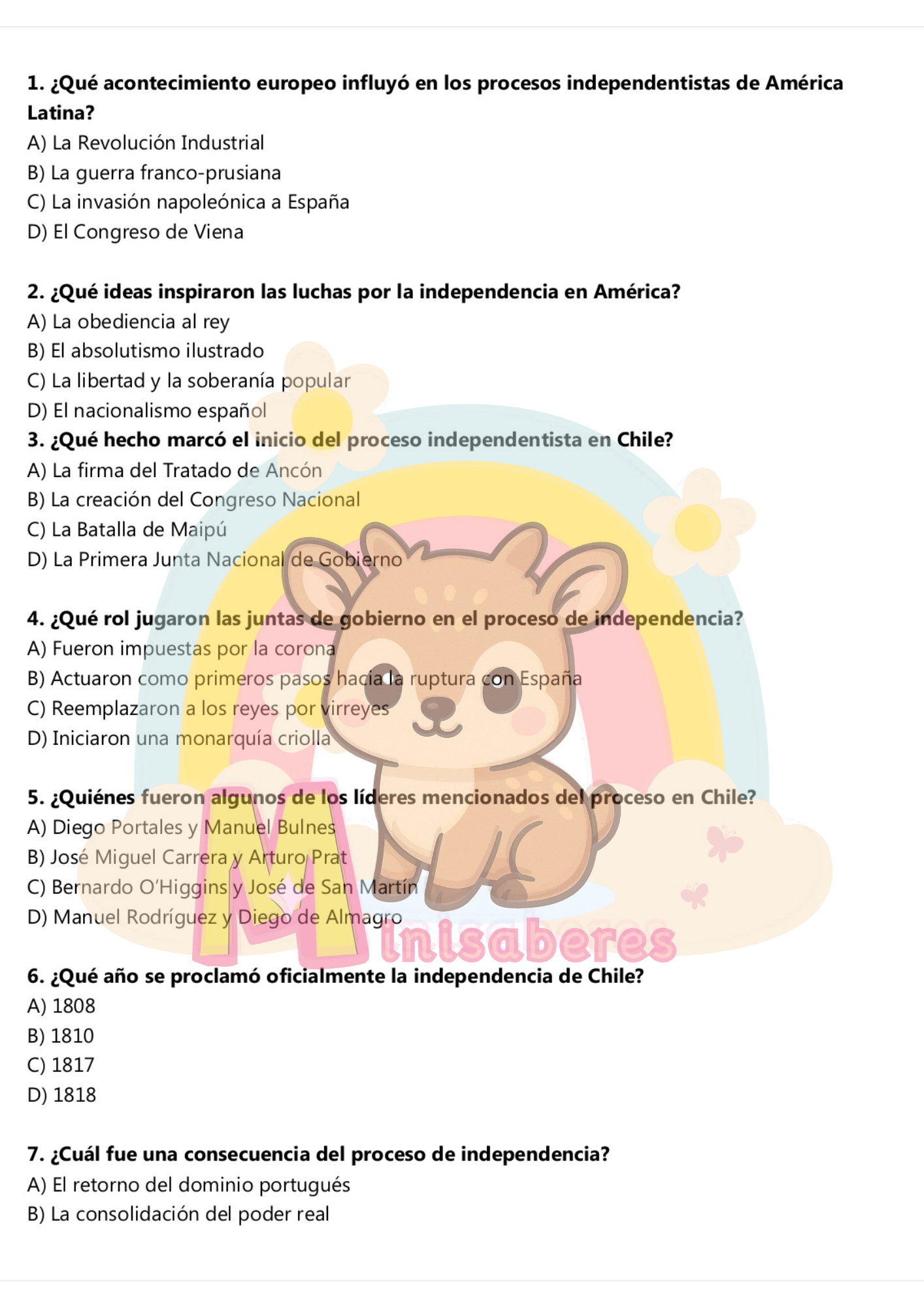 Ensayo SIMCE Historia 8° Básico – N°7