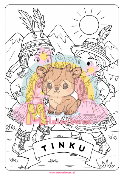 Libro para colorear - Bailes típicos de Chile