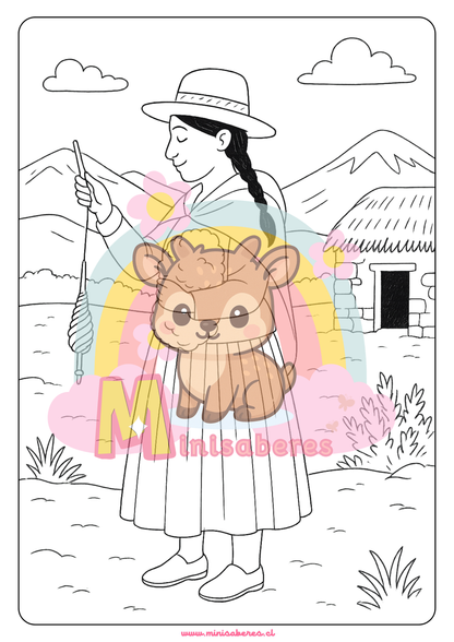 Libro para colorear - Pueblo Aymara