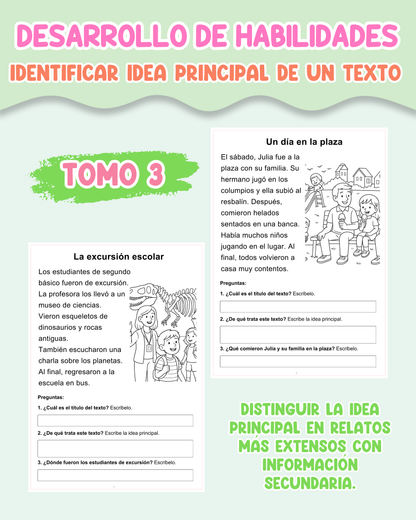 PACK Desarrollo de habilidades – Identificar la idea principal de un texto