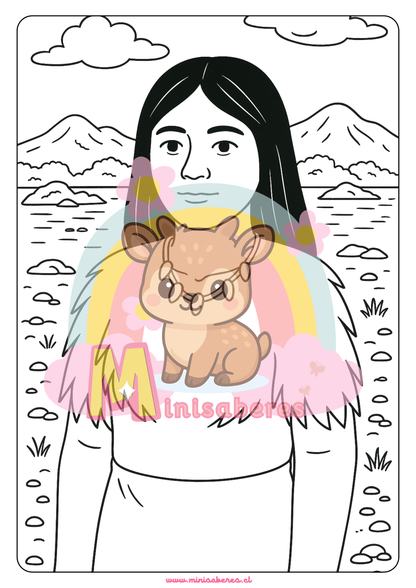 Libro para colorear - Pueblo Kawésqar