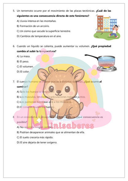 Ensayo SIMCE Ciencias 4° Básico – N°1