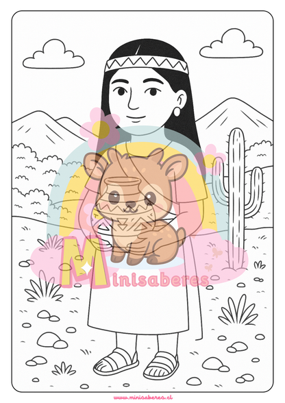 Libro para colorear - Pueblo Diaguita