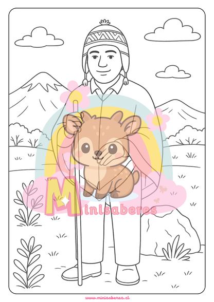Libro para colorear - Pueblo Aymara