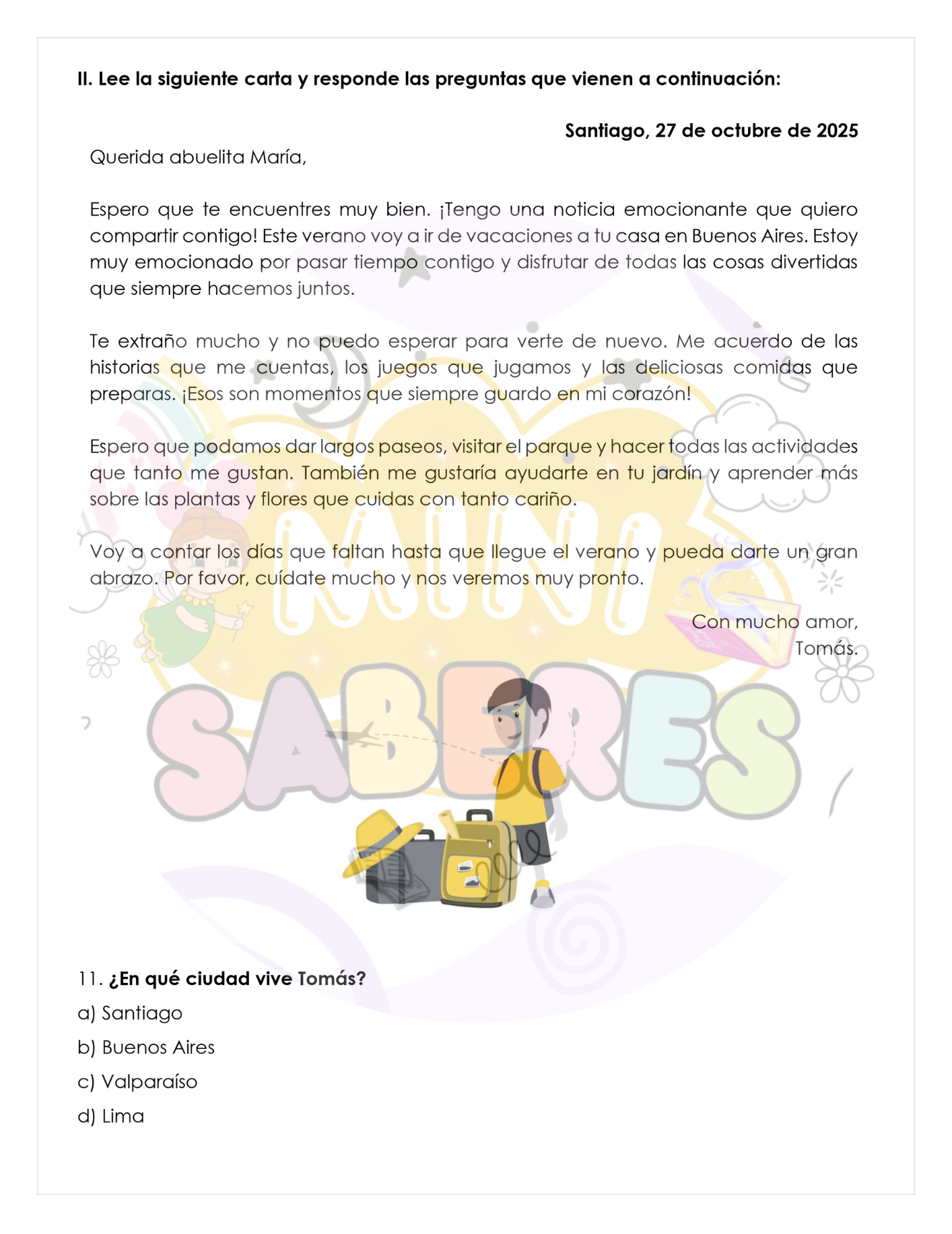 Ensayo SIMCE N1 - Lenguaje y Comunicación 4° básico