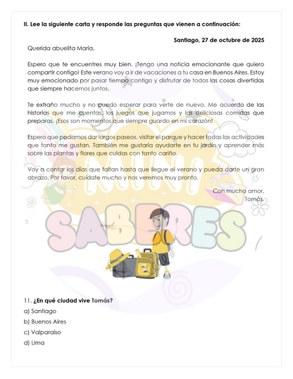 Ensayo SIMCE N1 - Lenguaje y Comunicación 4° básico