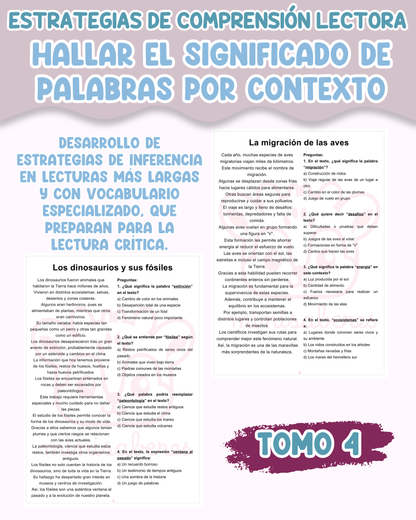 PACK Estrategias de comprensión lectora – Hallar el significado de palabras por contexto