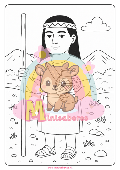 Libro para colorear - Pueblo Diaguita