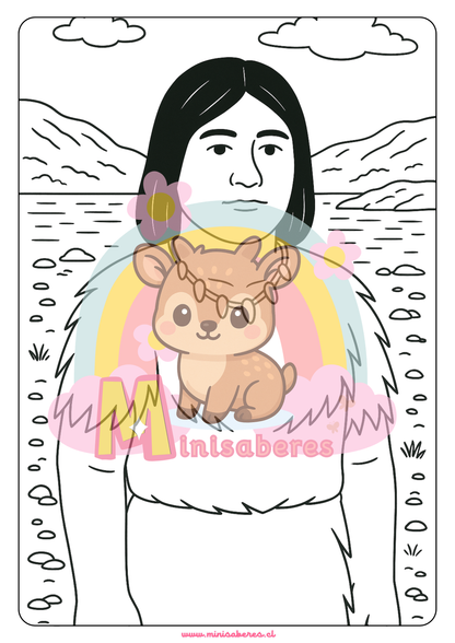Libro para colorear - Pueblo Kawésqar