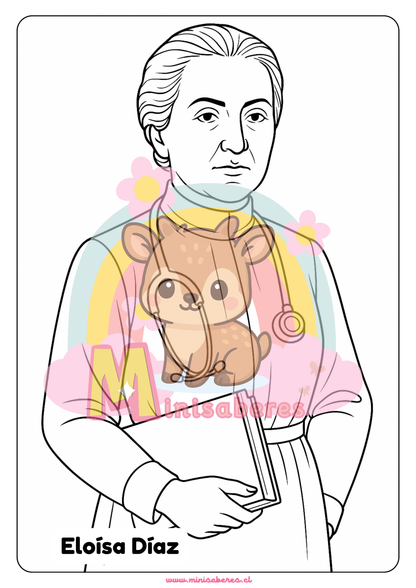 Libro para colorear - Mujeres chilenas