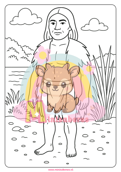 Libro para colorear - Pueblo Yagán