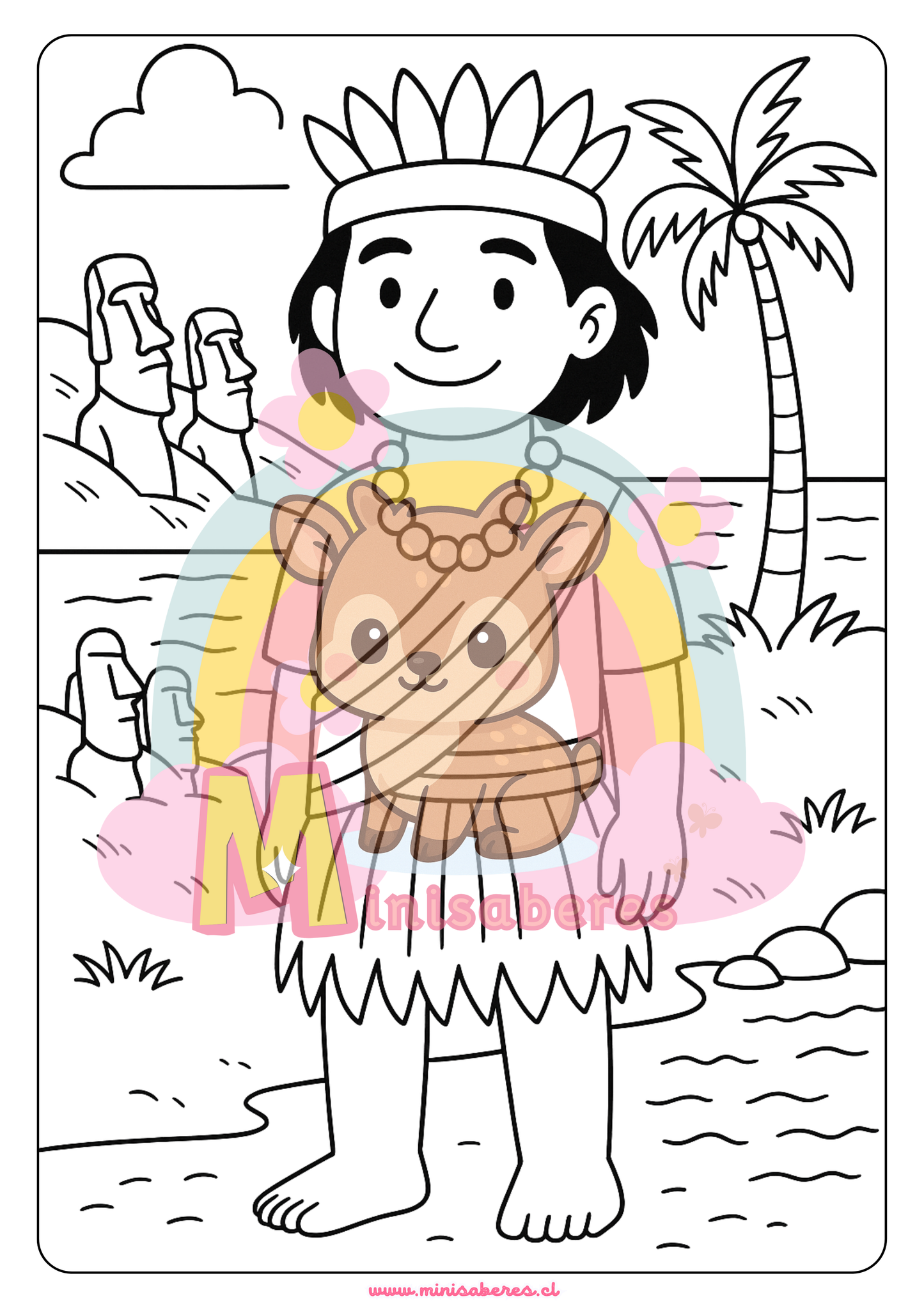 Libro para colorear - Pueblo Rapa Nui