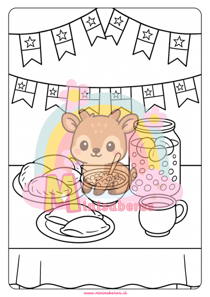 Libro para colorear - Fiestas Patrias Chile