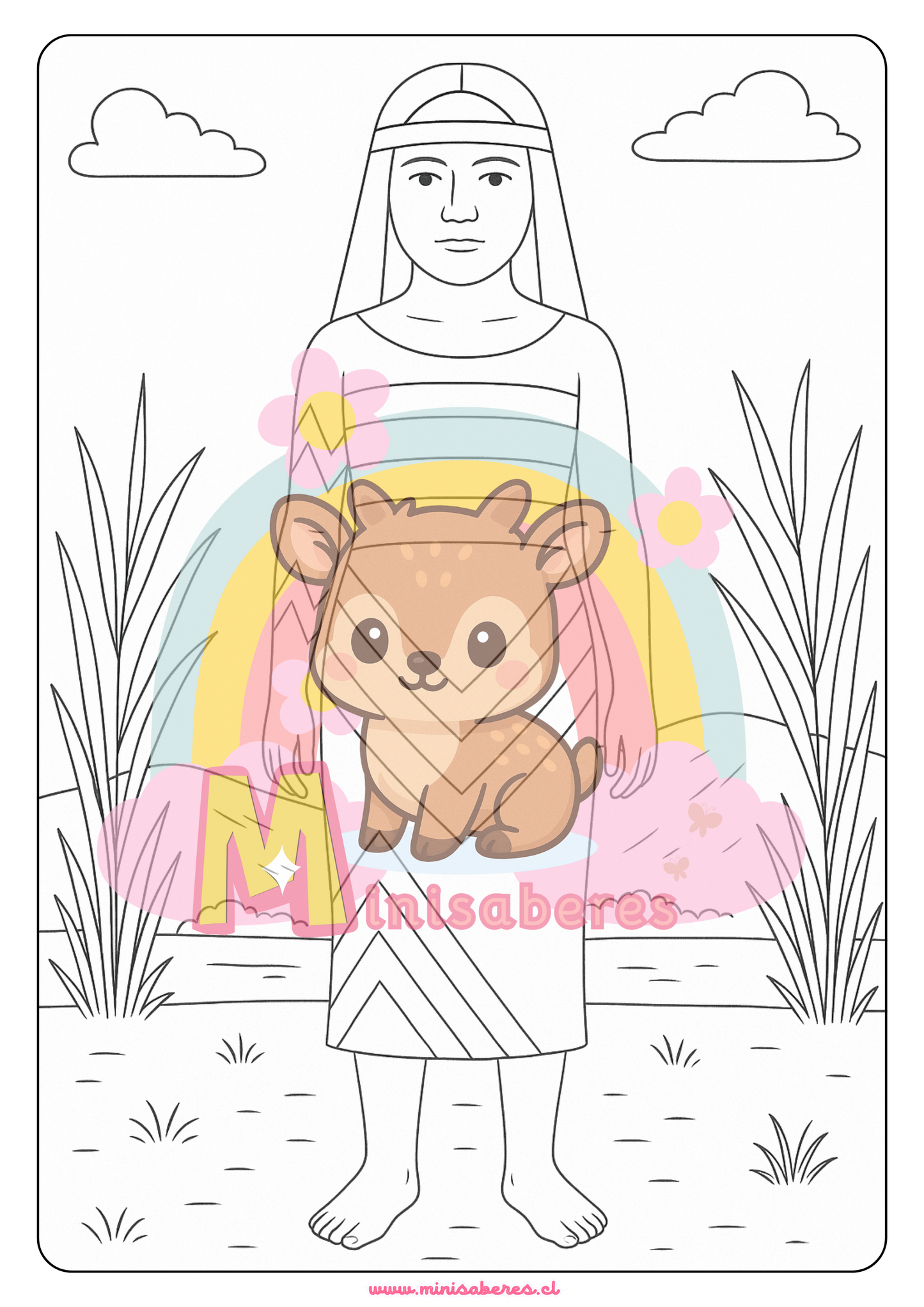 Libro para colorear - Pueblo Selk'nam