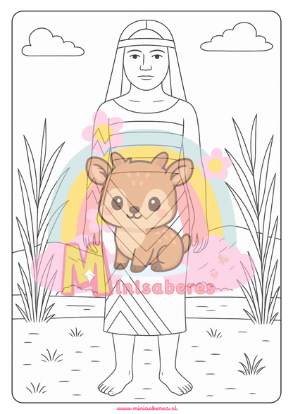 Libro para colorear - Pueblo Selk'nam