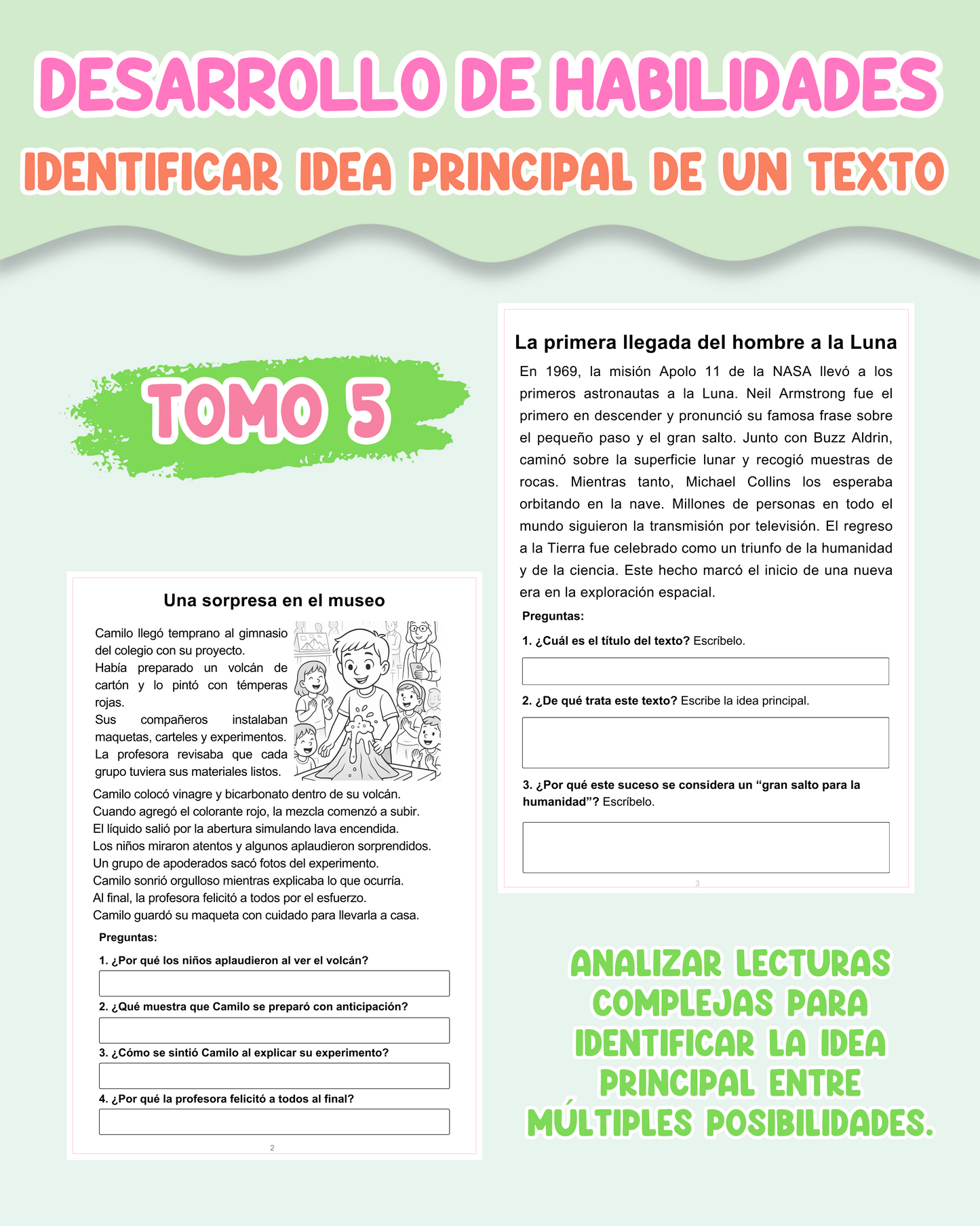 PACK Desarrollo de habilidades – Identificar la idea principal de un texto