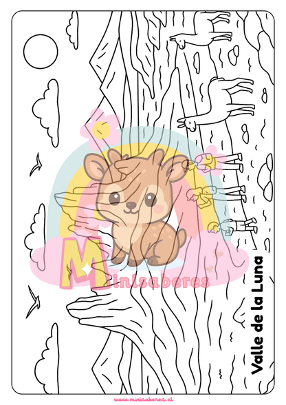 Libro para colorear - Lugares de Chile
