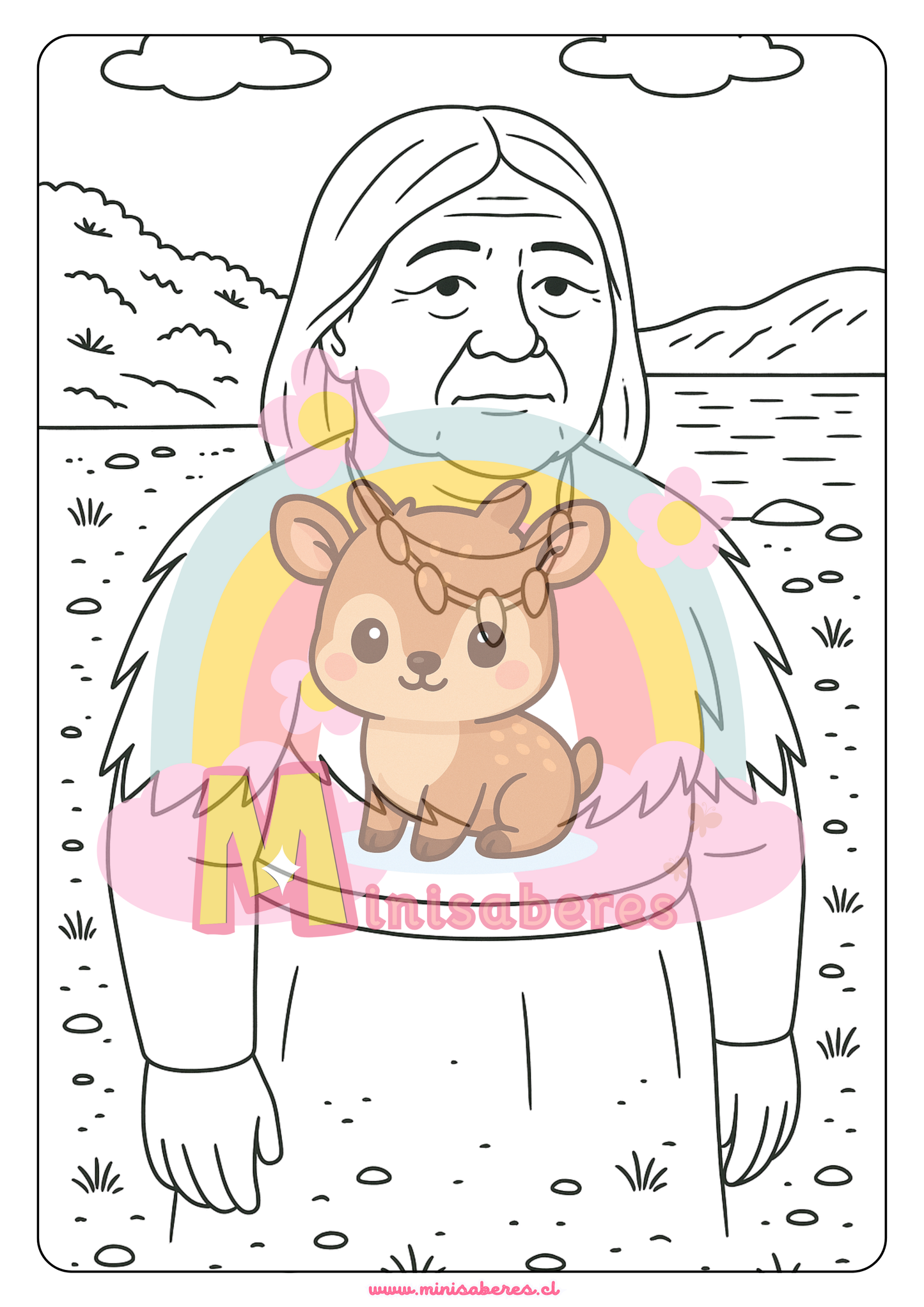 Libro para colorear - Pueblo Kawésqar