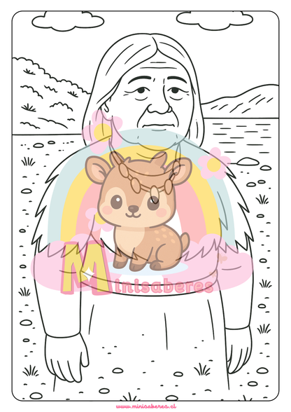 Libro para colorear - Pueblo Kawésqar