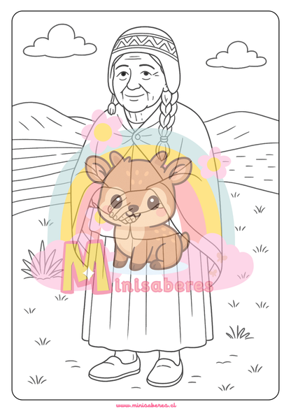 Libro para colorear - Pueblo Aymara