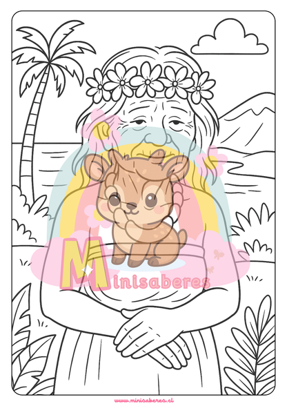 Libro para colorear - Pueblo Rapa Nui