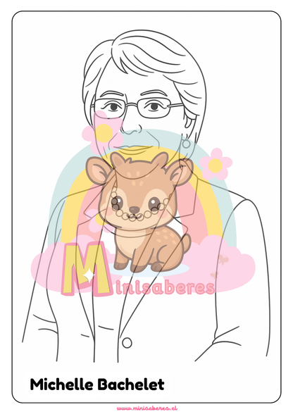 Libro para colorear - Mujeres chilenas