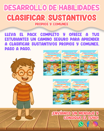 PACK Desarrollo de habilidades: Clasificar sustantivos propios y comunes