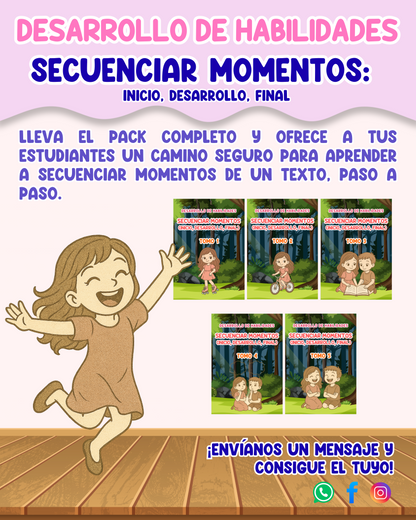 PACK Desarrollo de habilidades – Secuenciar momentos de un texto