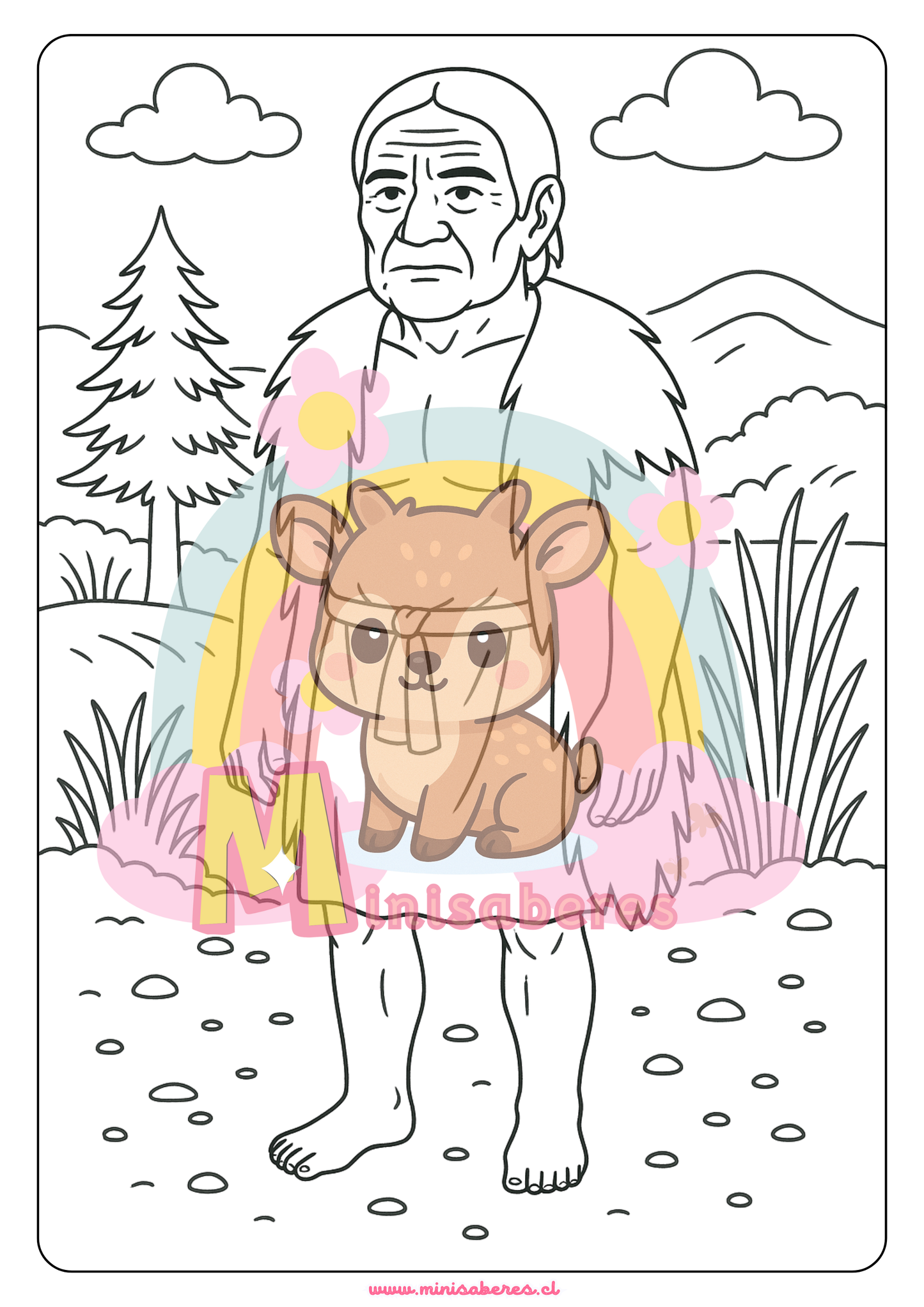 Libro para colorear - Pueblo Yagán