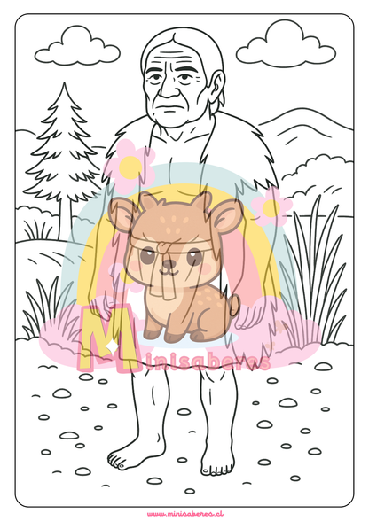 Libro para colorear - Pueblo Yagán