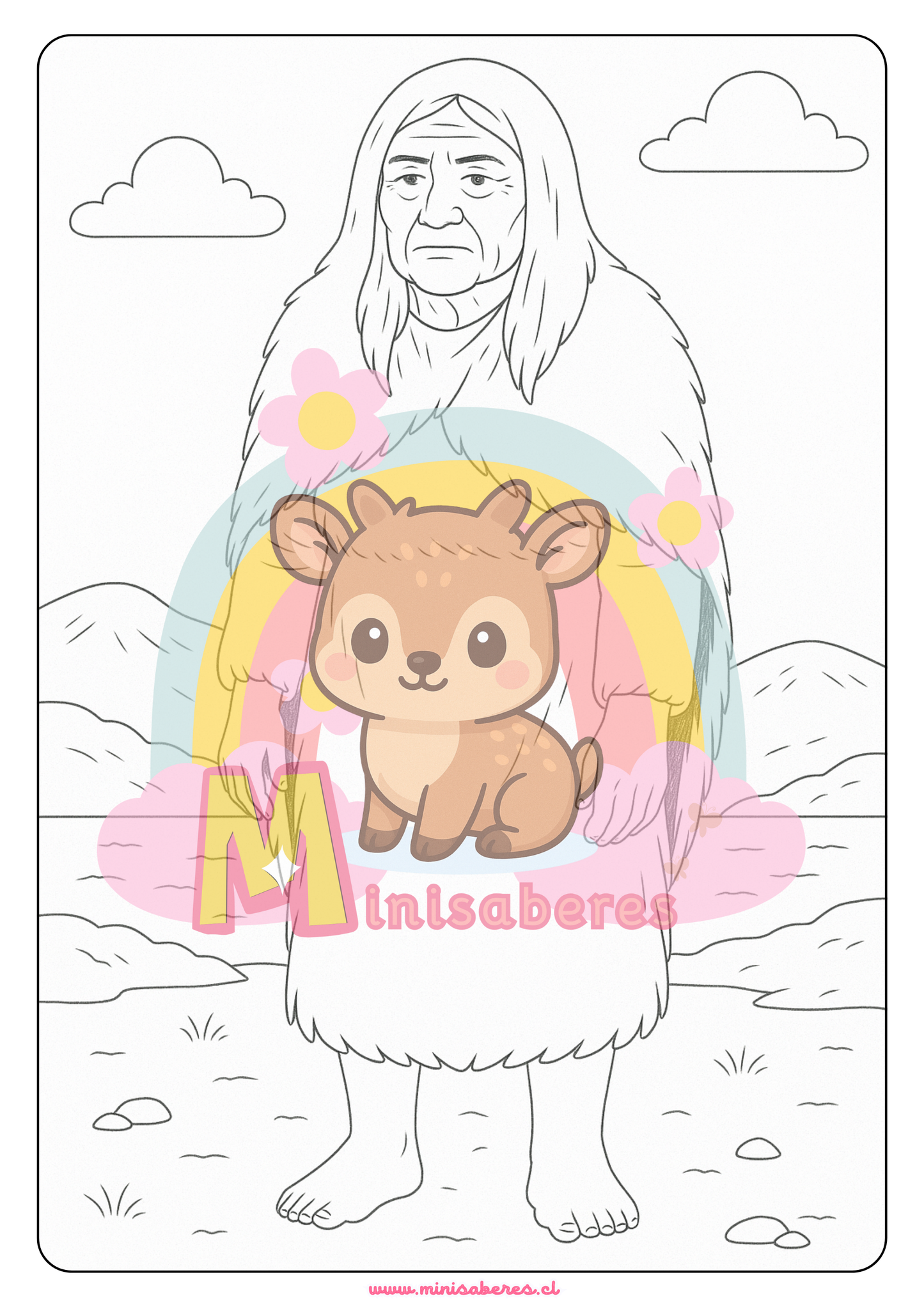 Libro para colorear - Pueblo Selk'nam