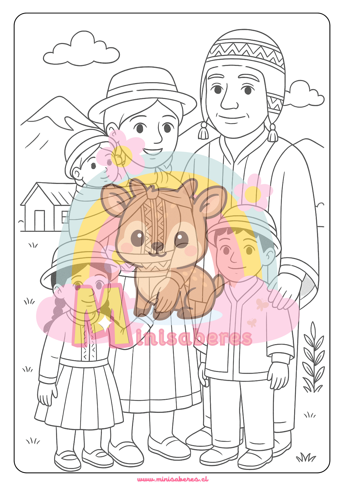 Libro para colorear - Pueblo Quechua